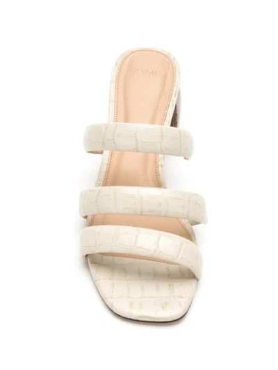 Shop Framed Clarice  Sandals In Neutrals