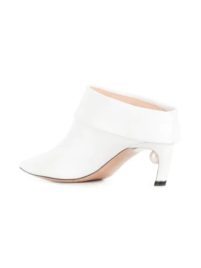 Shop Nicholas Kirkwood Mira Pearl Mule Booties In White