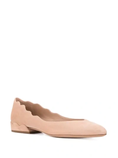 Shop Chloé Low-hell Ballerina Shoes In Neutrals