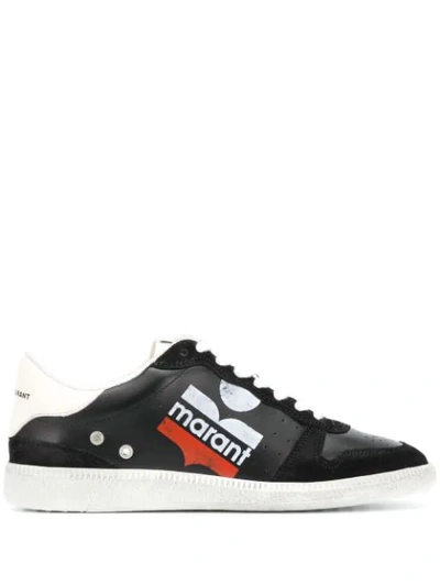 Shop Isabel Marant Bulian Logo Sneakers In Black