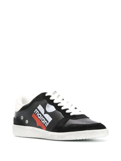 Shop Isabel Marant Bulian Logo Sneakers In Black