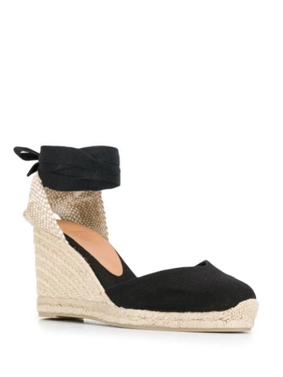 Shop Castaã±er Chiara Wedge Espadrilles In Black