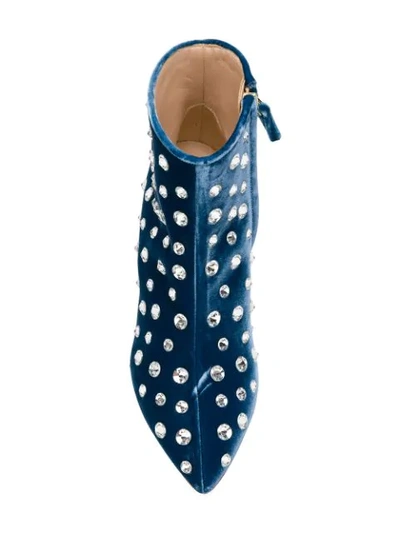 Shop Polly Plume Janice Boots In Blue