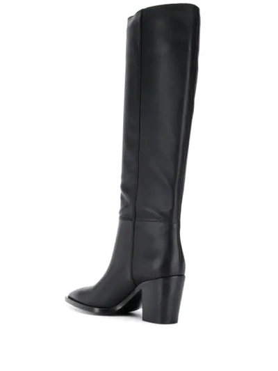 Gianvito Rossi Daenerys 70 Leather Knee-high Boots In Black