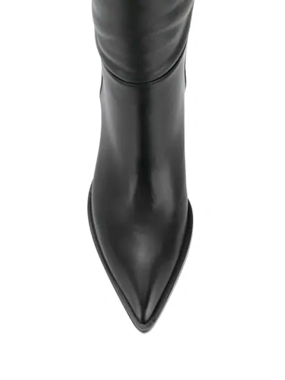 Gianvito Rossi Daenerys 70 Leather Knee-high Boots In Black