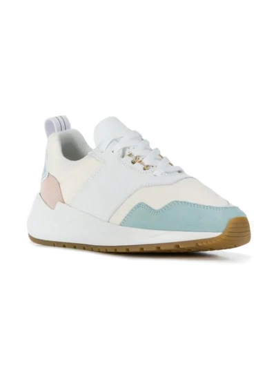 colour block lace-up sneakers