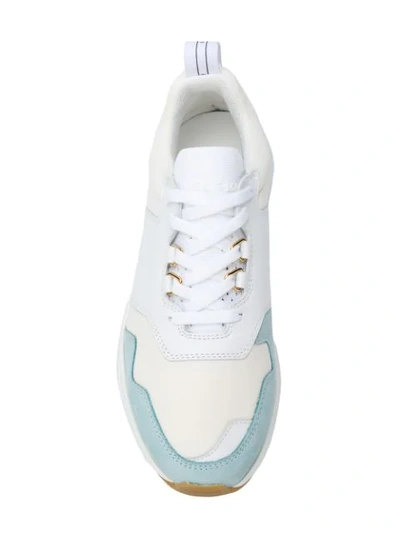 colour block lace-up sneakers