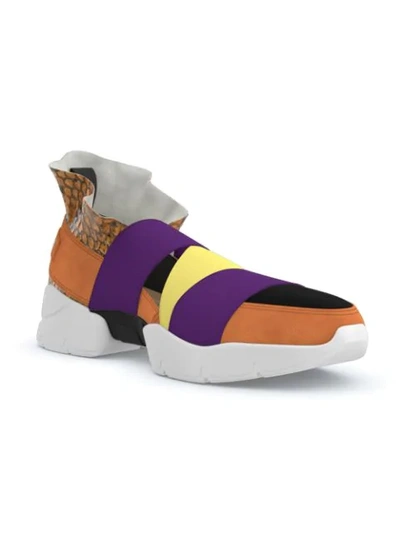 Shop Emilio Pucci City Up Custom Sneakers In Yellow