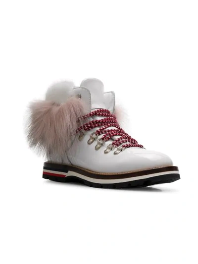 Shop Moncler Solange Ankle Boots - White