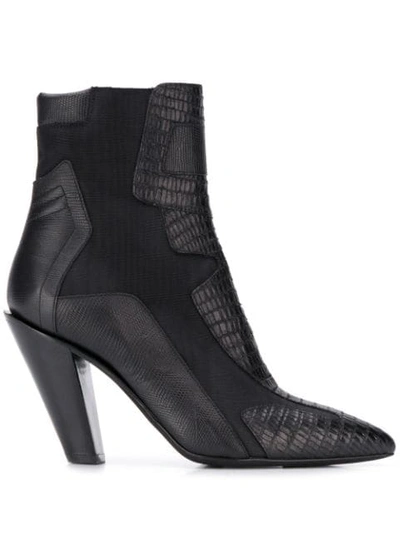 Shop A.f.vandevorst Snakeskin Effect Ankle Boots In Black