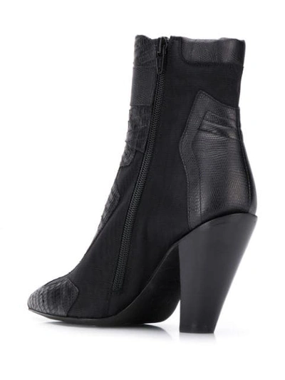 Shop A.f.vandevorst Snakeskin Effect Ankle Boots In Black