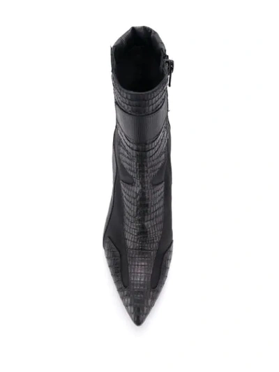 Shop A.f.vandevorst Snakeskin Effect Ankle Boots In Black