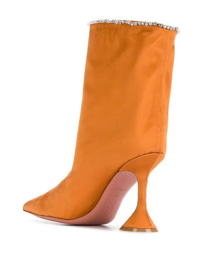 AMINA MUADDI MIA尖头短靴 - 橘色