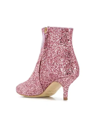 Shop Polly Plume Janis Glitter Boots In Pink