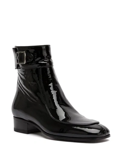 Shop Saint Laurent Miles Boots In Black