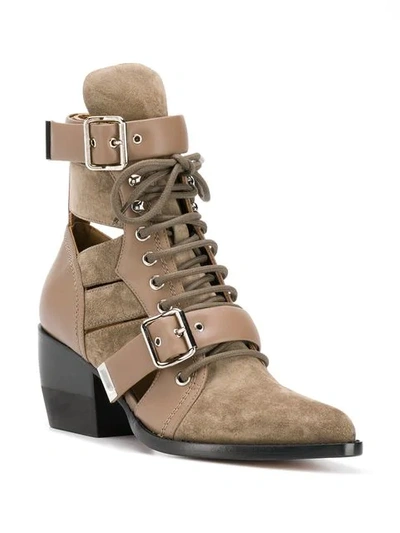 Shop Chloé Rylee Boots In Brown