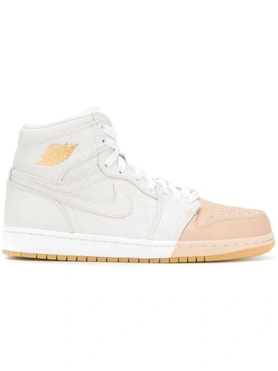 Shop Jordan Air  1 Retro Sneakers In White