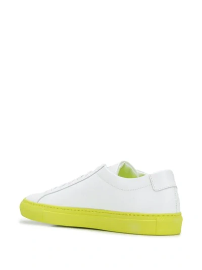 Shop Common Projects Achilles Coloured Sole Sneakers In White