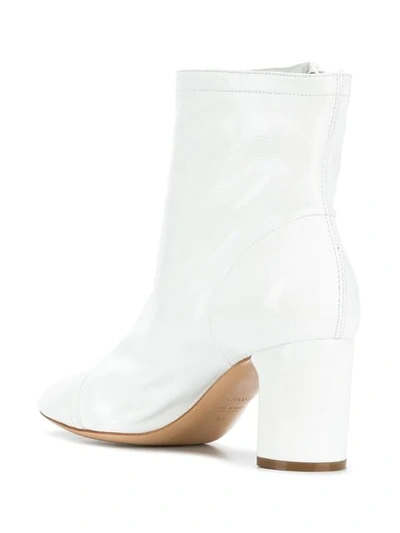 Shop Casadei Selena Ankle Boots In White