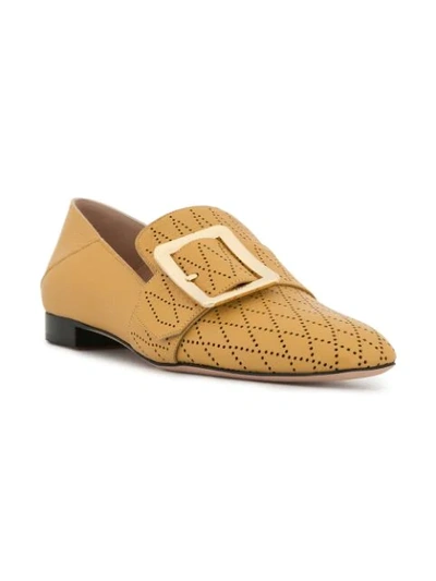Shop Bally Janelle Loafers In Yellow