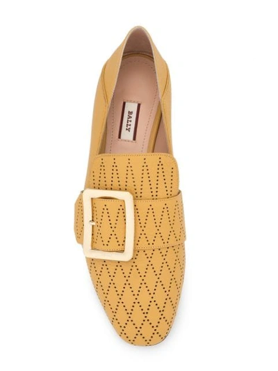 Shop Bally Janelle Loafers In Yellow