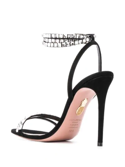 Shop Aquazzura So Vera 105mm Sandals In Black ,metallic