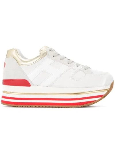 Shop Hogan Maxi H222 Sneakers In White