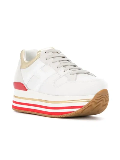 Shop Hogan Maxi H222 Sneakers In White