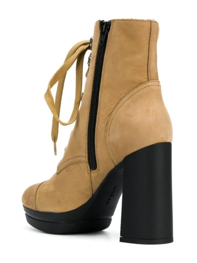Shop Hogan High Ankle Boots In Neutrals