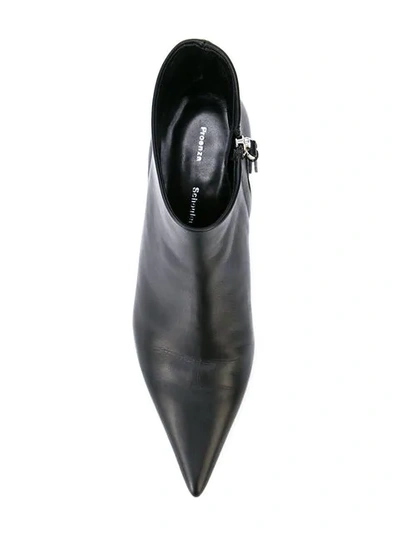 Shop Proenza Schouler Facet Heel Ankle Boots In Black