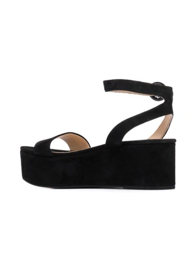 Shop Prada Flatform Sandals In Black