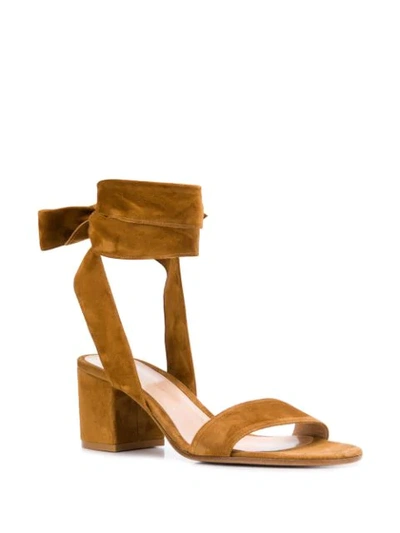 Shop Gianvito Rossi Bow In Brown