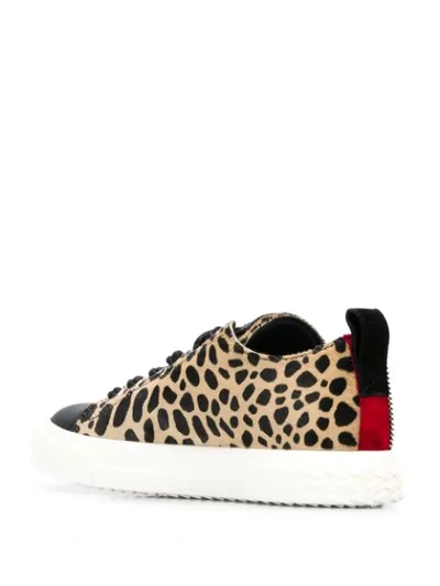 Shop Giuseppe Zanotti Spotted Sneakers In Neutrals