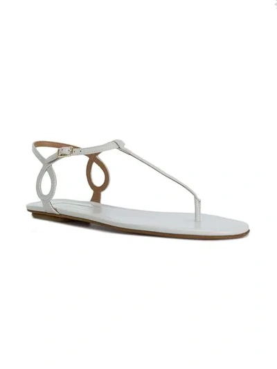 Shop Aquazzura Sandalen Mit T-förmigem Riemchen In White