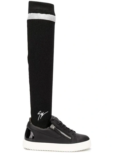 Shop Giuseppe Zanotti May London Sock Sneakers In Black