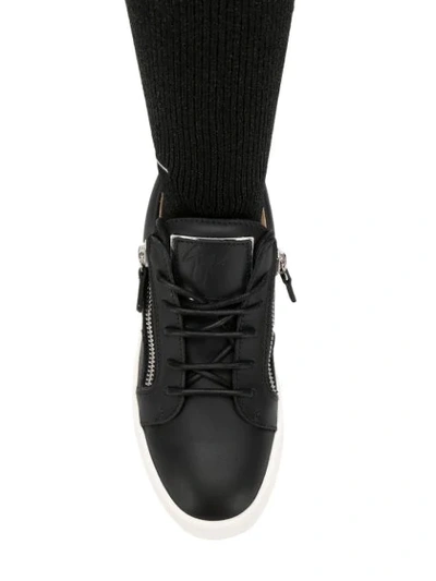 Shop Giuseppe Zanotti May London Sock Sneakers In Black
