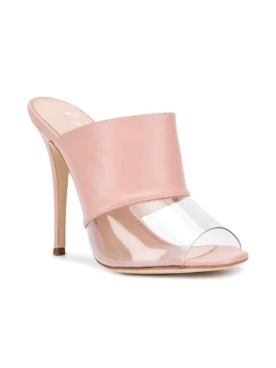 Shop Giuseppe Zanotti Panelled Sandals In Pink
