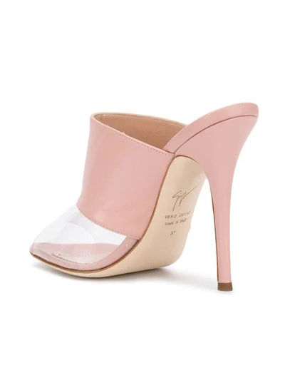 Shop Giuseppe Zanotti Panelled Sandals In Pink