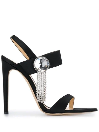 Shop Chloe Gosselin Embellished Sandals In Black