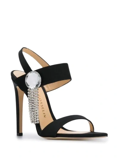 Shop Chloe Gosselin Embellished Sandals In Black