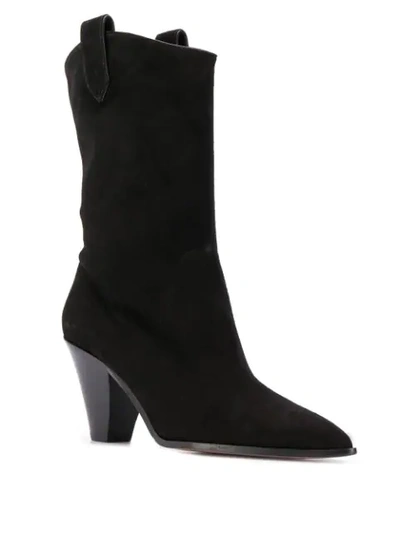 Shop Aquazzura Boogie Ankle Boots - Black