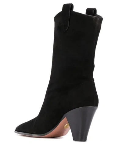 Shop Aquazzura Boogie Ankle Boots - Black