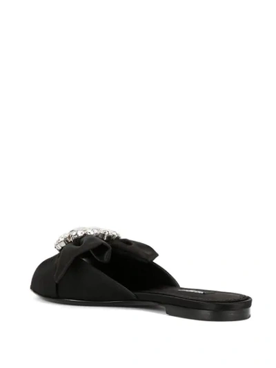 Shop Dolce & Gabbana Bianca Slides In Black