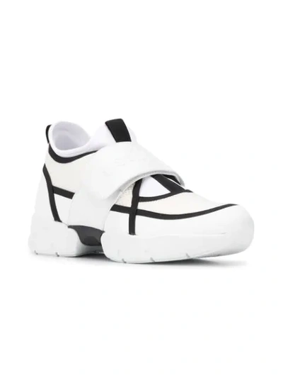 Shop Msgm Chunky Sneakers In White