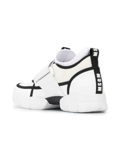 Shop Msgm Chunky Sneakers In White