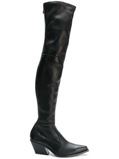 Shop Givenchy Over-the-knee Boots In Black