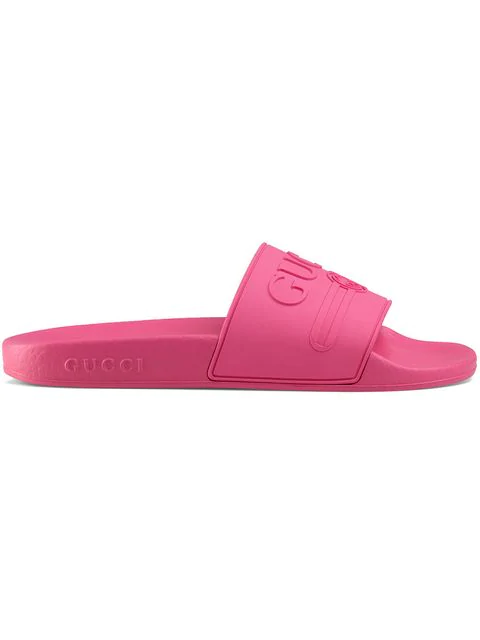 gucci fuchsia slides