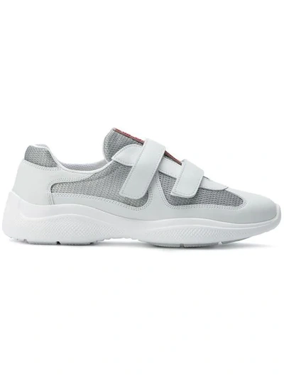 Shop Prada Touch-strap Sneakers In White