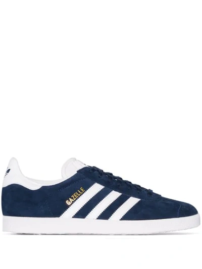 Shop Adidas Originals Blue Originals Gazelle Suede Sneakers