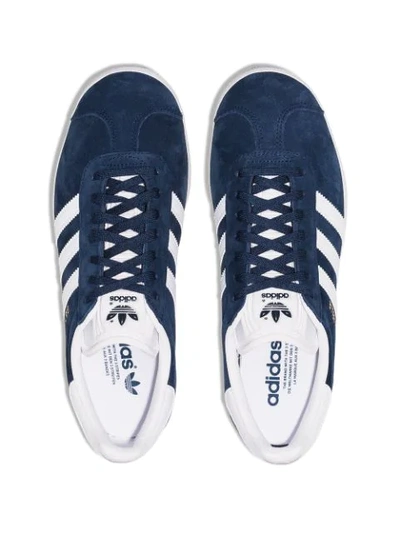 Shop Adidas Originals Blue Originals Gazelle Suede Sneakers
